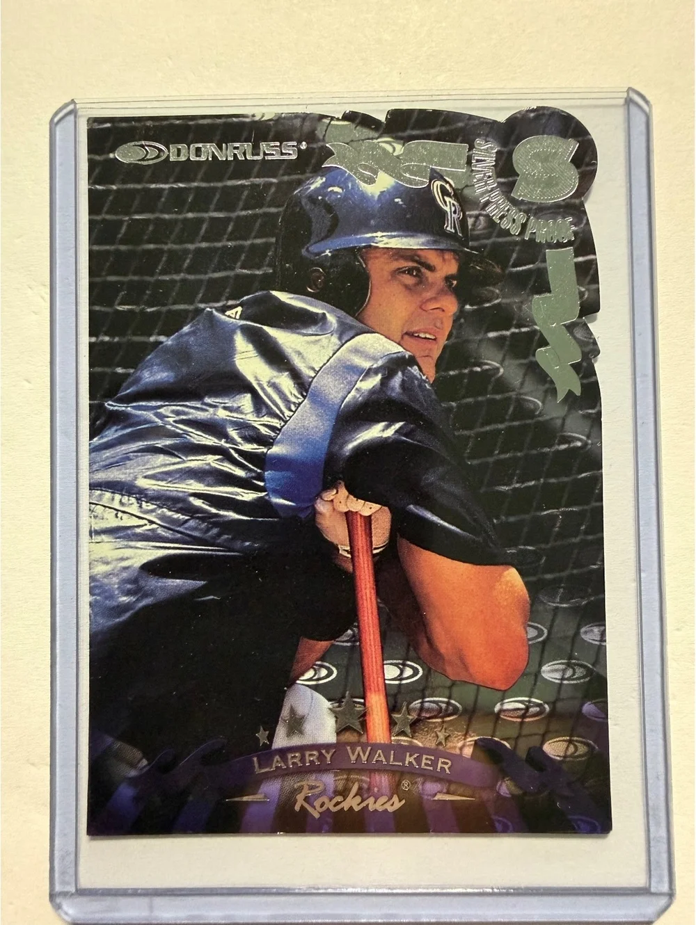 1998 Donruss Larry Walker Colorado Rockies Baseball Card #33 number 1/1500